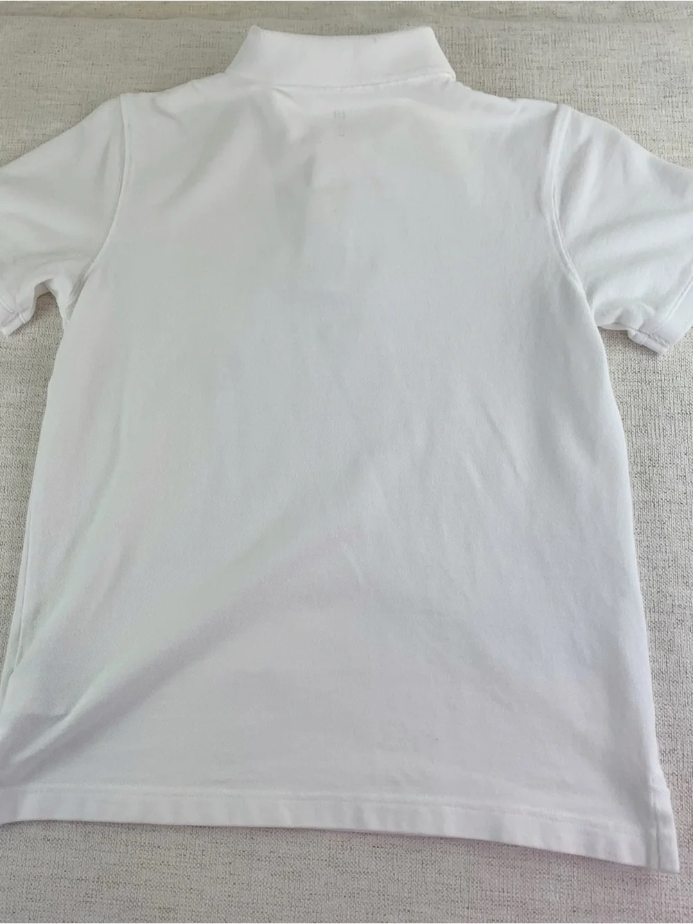 GAP boy's White Short Sleeve Polo shirt  solid size XL 100% cotton uniform